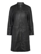 Kate Leather Coat Skinnjakke Skinnjakke Black Jofama