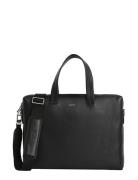 Ck Premium Leather Laptop Bag Dataveske Veske Black Calvin Klein