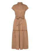 Taormina Dress Knelang Kjole Brown Balmuir