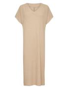 Sc-Delia Knelang Kjole Beige Soyaconcept