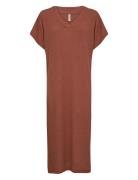 Sc-Delia Knelang Kjole Brown Soyaconcept