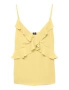 Vmamina Singlet Frill Top Wvn Exp Tops Blouses Sleeveless Yellow Vero ...