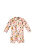 Villads – Uv-Dragt 1-2 År – Ocean Blossom Badedrakt Badetøy Pink Filib...