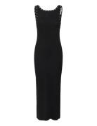 Gzdrew Reversible Eyelet Dress Knelang Kjole Black Gestuz