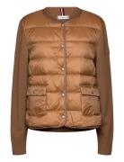 Ul Down Knit Mix Jkt Fôret Jakke Beige Tommy Hilfiger
