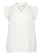 Kclyana Blouse Tops Blouses Sleeveless Cream Kaffe Curve