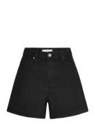 High-Rise Denim Shorts Bottoms Shorts Denim Shorts Black Mango