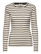2X2 Cotton Stripe Tuba Tee Ls Tops T-shirts & Tops Long-sleeved White ...