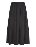 Jorina Skirt Knelangt Skjørt Black Stylein