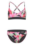 Active Rg Athletic Tri Set Bikini Pink Roxy