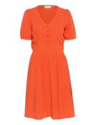 Karonna Dress Knelang Kjole Orange Kaffe