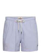 Morris Seersucker Bathing Trunks Badeshorts Blue Morris