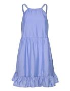 Hollan Godet Dress Dresses Summer Dresses Blue French Connection