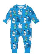 Pojkgäng Pyjamas Pyjamas Sie Jumpsuit Blue MUMIN