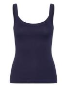 Basic Rib Singlet Tops T-shirts & Tops Sleeveless Black Gina Tricot