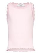 Rkbalta Sl Short Lace Top Tops T-shirts Sleeveless Pink Rosemunde Kids