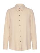 Jdysay L/S Linen Loose Shirt Wvn Tops Shirts Long-sleeved Beige JDY