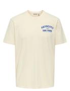 Onsita Ss Reg Tee Tops T-shirts Short-sleeved Cream ONLY & SONS