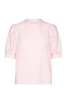 Top Aline Tops Blouses Short-sleeved Pink Lindex