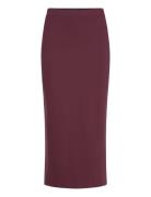 Lala Skirt Knelangt Skjørt Burgundy Residus