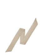 Checkered Scarf Accessories Scarves Lightweight Scarves Beige SUI AVA