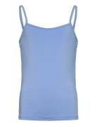 Rkbillie Sl Short Strap Top Tops T-shirts Sleeveless Blue Rosemunde Ki...