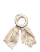Metallic Logo Jacquard Wrap Scarf Accessories Scarves Lightweight Scar...