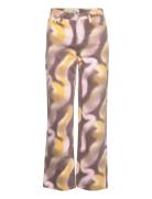 Simea Denim Bottoms Trousers Wide Leg Multi/patterned EDITED