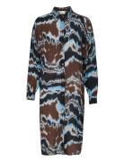 Kasusana Shirt Dress Knelang Kjole Brown Kaffe