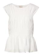 Blouse From Freequent In A Light Material. The Blouse Has A Rounded Ne...