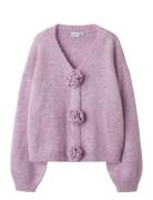 Nkfhingeborg Ls Knit Tops Knitwear Cardigans Pink Name It