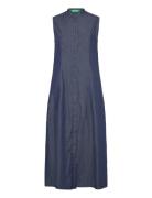 Dress Knelang Kjole Navy United Colors Of Benetton