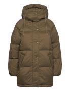 Mid Length Down Jacket Fôret Jakke Khaki Green GANT