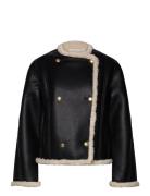 Faux Shearling Short Jacket Skinnjakke Skinnjakke Black GANT