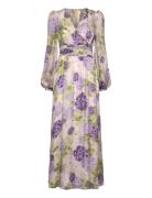 Cupro Tieband Gown Maxikjole Festkjole Purple By Ti Mo