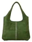 Suede Clea Crochet Bag Shopper Veske Green Becksöndergaard