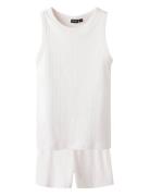 Nlfnomina Sl Night Set Pyjamas Sett White LMTD