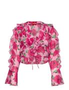 Georgiacras Blouse Tops Blouses Long-sleeved Pink Cras