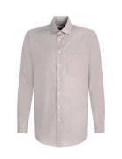 Business Kent Patch 3 Tops Shirts Business Grey Seidensticker