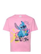 Tshirt Tops T-shirts Short-sleeved Pink Lilo & Stitch