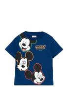 Tshirt Tops T-shirts Short-sleeved Blue Mickey Mouse