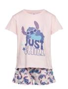 Pyjama Pyjamas Sett Pink Lilo & Stitch