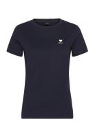 C_Esogo_3 Tops T-shirts & Tops Short-sleeved Navy BOSS