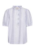 Blouse From Freequent In A Soft Material With A Striped Print. The Blo...