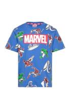 Tshirt Tops T-shirts Short-sleeved Blue Marvel