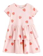Dress Ss Peplum Aop Dresses & Skirts Dresses Casual Dresses Short-slee...