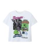 Nkmjahi Minecraft Nreg Ss Top Noos Bfu Tops T-shirts Short-sleeved Whi...