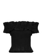 Cmmolly-Blouse Tops Blouses Short-sleeved Black Copenhagen Muse