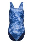 Nike Hydrastrong Multi Print Fastback Piece Sport Swimsuits Blue NIKE ...