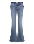 00 Super Low Kick Tall Liv Light Vintage Blue Bottoms Jeans Flares Blu...